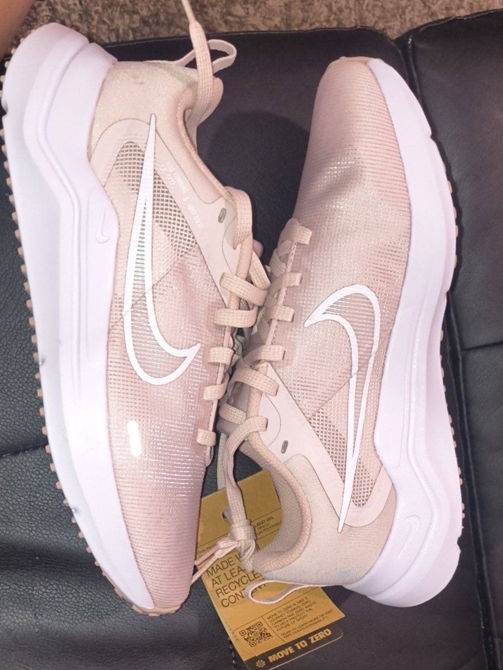 New Nike Wmns Downshifter 12 in the "Barley Rose Pink Onxford" Colorway Size 6